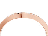 Rose gold Diamond Pavé Round Cut Curved Band with Channel Setting_6