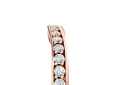 Rose gold Diamond Pavé Round Cut Curved Band with Channel Setting_7