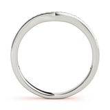 Rose gold Diamond Pavé Round Stone Contour Band 1