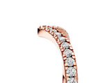 Rose gold Diamond Pavé V-Shaped Chevron Band with Round Cut Stones and Shared Prong Setting_80