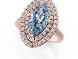 Rose gold Double Halo Fancy Blue Marquise  Diamond Pave Band with Four-Prong Setting_41