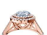 Rose gold Double Halo Fancy Blue Oval -Shaped Split Shank Diamond Ring with Prong Setting_19