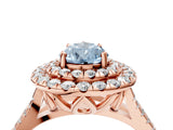 Rose gold Double Halo Fancy Blue Pear  Cut Pave Split Shank Prong Set Ring_19