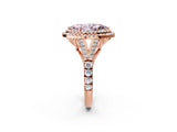 Rose gold Double Halo Fancy Pink Marquise -Shaped Split Shank Diamond Ring with Prong Setting_17