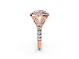 Rose gold Double Halo Fancy Pink Oval -Shaped Split Shank Diamond Ring with Prong Setting_17