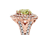 Rose gold Double Halo Fancy Yellow Heart  Cut Pave Split Shank Prong Set Ring_20