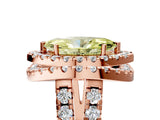 Rose gold Double Halo Fancy Yellow Marquise Cut Diamond Split Shank Prong Setting Ring_5