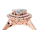 Rose gold Double Halo Heart Cut Pave Split Shank Prong Set Ring_19