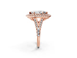 Rose gold Double Halo Marquise Cut Pave Split Shank Prong Set Ring_17