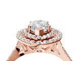 Rose gold Double Halo Marquise Cut Pave Split Shank Prong Set Ring_19