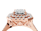Rose gold Double Halo Radiant Cut Pave Split Shank Prong Set Ring_19