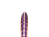 Rose gold Double Row Pavé Round Amethyst Eternity Band with Channel Setting_11
