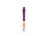 Rose gold Double Row Pavé Round Amethyst Eternity Band with Channel Setting_8