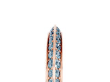 Rose gold Double Row Pavé Round Aquamarine Eternity Band with Channel Setting_11