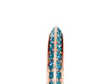 Rose gold Double Row Pavé Round Blue Topaz Eternity Band with Channel Setting_20