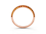 Rose gold Double Row Pavé Round Citrine Eternity Band with Channel Setting_21