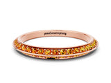 Rose gold Double Row Pavé Round Citrine Eternity Band with Channel Setting_30