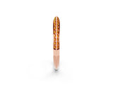 Rose gold Double Row Pavé Round Citrine Eternity Band with Channel Setting_32