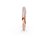 Rose gold Double Row Pavé Round Diamond Channel Set Band_6