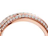 Rose gold Double Row Pavé Round Diamond Channel Set Band_8