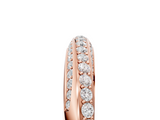 Rose gold Double Row Pavé Round Diamond Channel Set Band_9