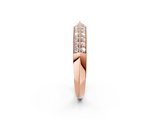 Rose gold Double Row Pavé Round Diamond White Gold Band with Shared Prong Setting_23