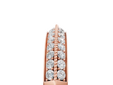 Rose gold Double Row Pavé Round Diamond White Gold Band with Shared Prong Setting_26