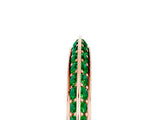 Rose gold Double Row Pavé Round Emerald Eternity Band with Channel Setting_11