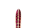 Rose gold Double Row Pavé Round Garnet Eternity Band with Channel Setting_11