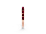 Rose gold Double Row Pavé Round Garnet Eternity Band with Channel Setting_8