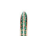 Rose gold Double Row Pavé Round Green Sapphire Eternity Band with Channel Setting_11