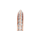 Rose gold Double Row Pavé Round Moissanite Eternity Band with Channel Setting_11