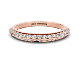 Rose gold Double Row Pavé Round Moissanite Eternity Band with Channel Setting_6