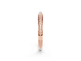 Rose gold Double Row Pavé Round Moissanite Eternity Band with Channel Setting_8