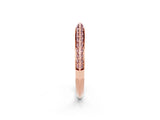 Rose gold Double Row Pavé Round Morganite Eternity Band with Channel Setting_8
