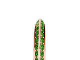 Rose gold Double Row Pavé Round Peridot Eternity Band with Channel Setting_11