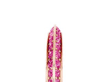 Rose gold Double Row Pavé Round Pink Sapphire Eternity Band with Channel Setting_23