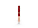 Rose gold Double Row Pavé Round Ruby Eternity Band with Channel Setting_8
