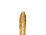 Rose gold Double Row Pavé Round Yellow Sapphire Eternity Band with Channel Setting_35