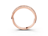 Rose gold Double Row Round Diamond Channel Set Eternity Band_24