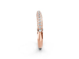 Rose gold Double Row Round Diamond Pavé Curved Band_4