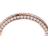 Rose gold Double Row Round Diamond Pavé Curved Band_6