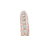 Rose gold Double Row Round Diamond Pavé Curved Band_7