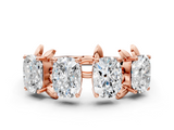 Rose gold Elongated Cushion Diamond 4-Stone Band with Nature-Inspired Prong Setting_47