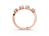 Rose gold Elongated Cushion Diamond 4-Stone Band with Nature-Inspired Prong Setting_50