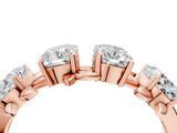 Rose gold Elongated Cushion Diamond 4-Stone Band with Nature-Inspired Prong Setting_51