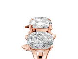 Rose gold Elongated Cushion Diamond 4-Stone Band with Nature-Inspired Prong Setting_52