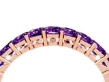 Rose gold Emerald Cut Amethyst Prong-Set Eternity Band_10