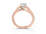 Rose gold Emerald Cut Channel Set Solitaire Engagement Ring with Four-Prong Setting_241