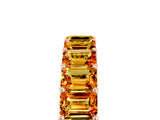 Rose gold Emerald Cut Citrine Eternity Band with Shared Prong Setting_11